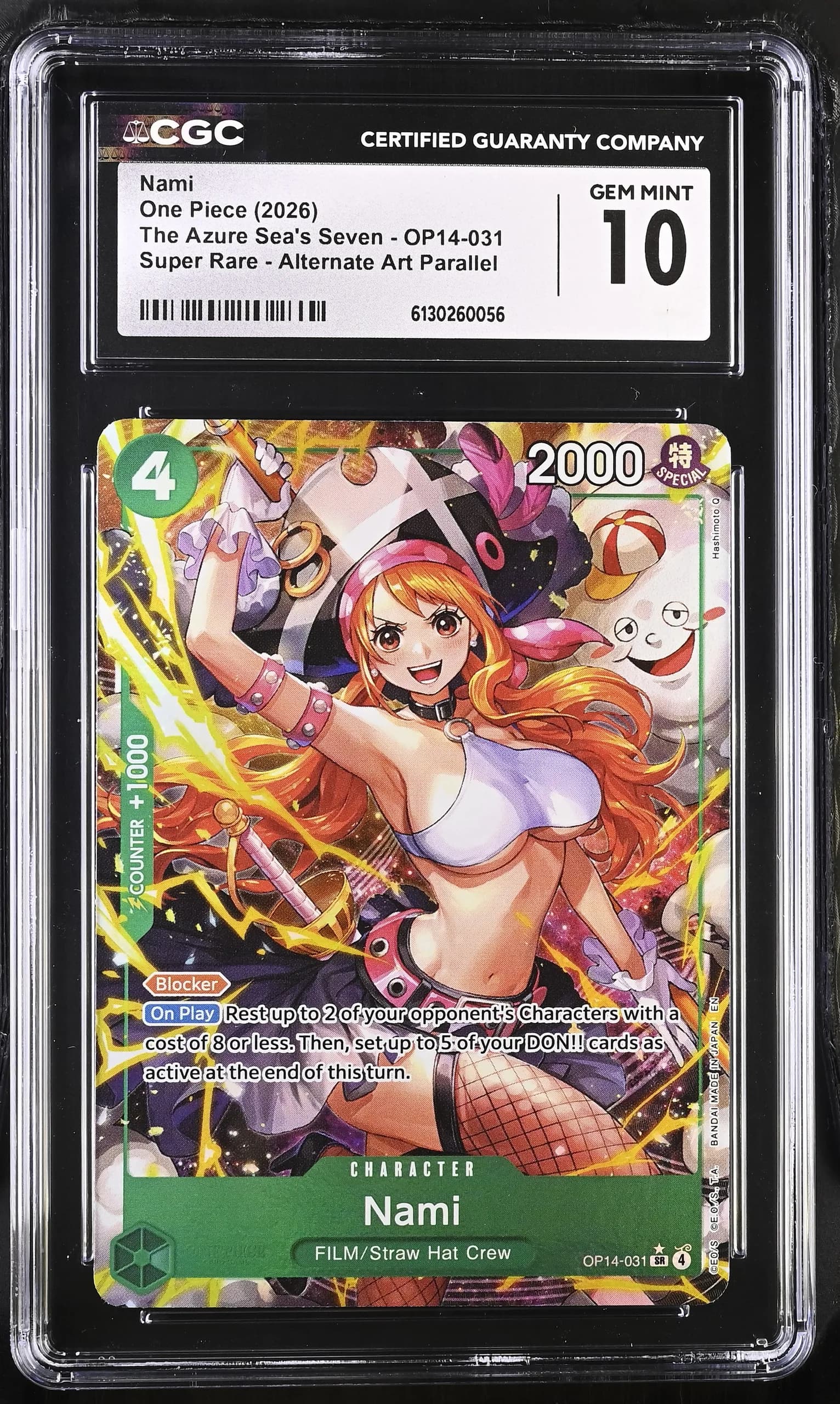 2026 #OP14-031 Nami CGC 10 The Azure Sea's Seven (OP14-EB04) - English The Azure Sea's Seven (OP14-EB04) - English #OP14-031 CGC 10