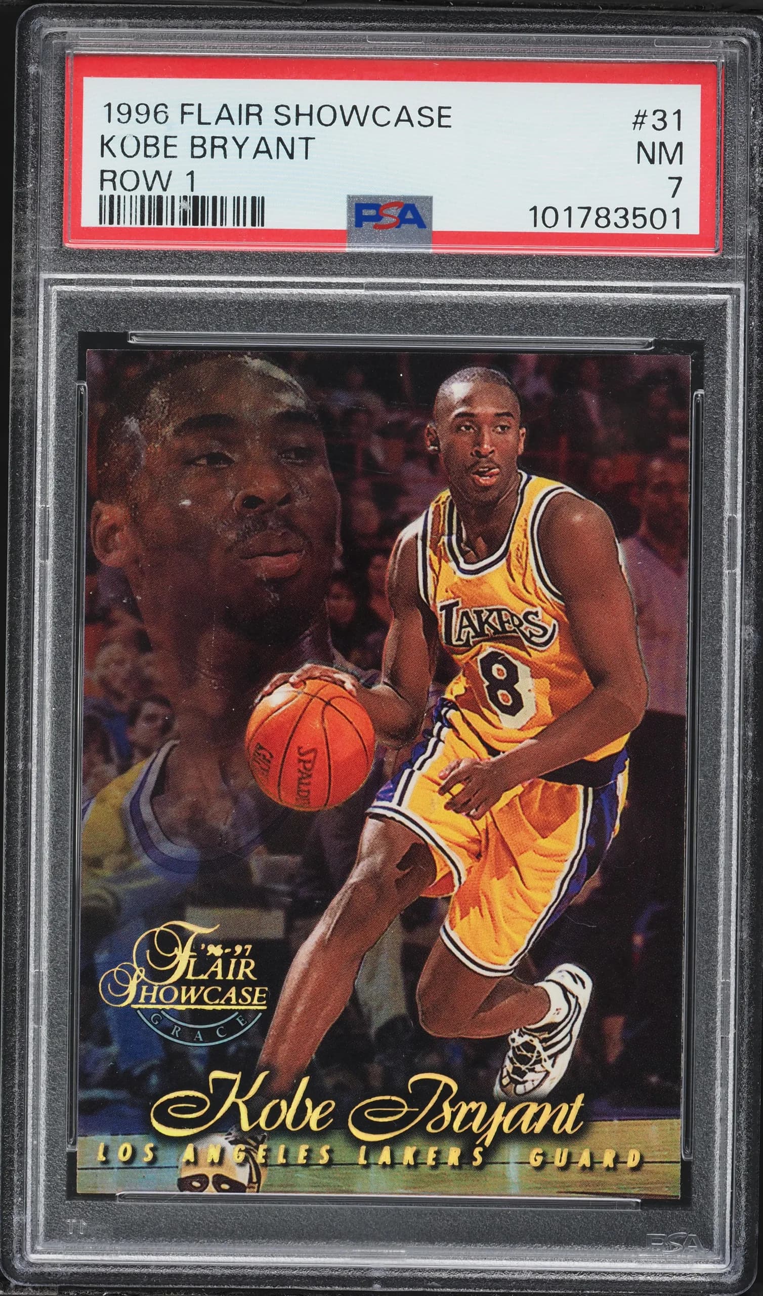 1996 #31 Kobe Bryant PSA 7 Flair Showcase Basketball Flair Showcase #31 PSA 7
