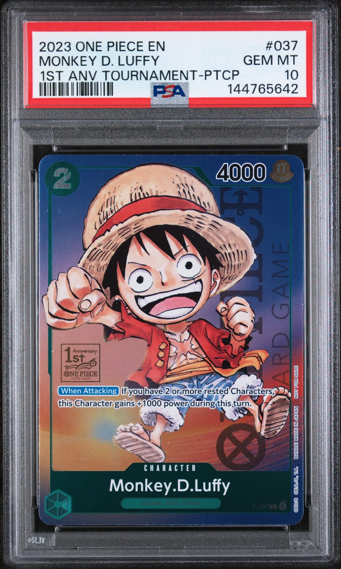2023 #037 Monkey D. Luffy PSA 10 One Piece Promos One Piece Promos #037 PSA 10